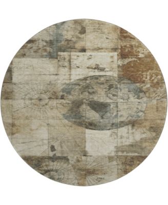 Mayfield Machine Washable AMF1905 8' x 8' Round Area Rug