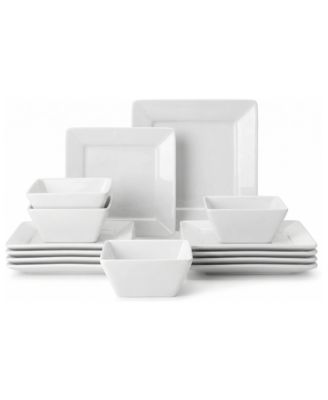 Kingsley Casual Square 12-Piece Dinnerware Set, Service for 4