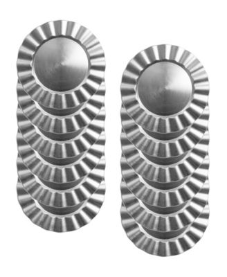 Round Ruffled Charger Plate 12 Piece Dinnerware Set, Service for 12