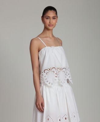 Women's Cutwork Detail Bandeau Top