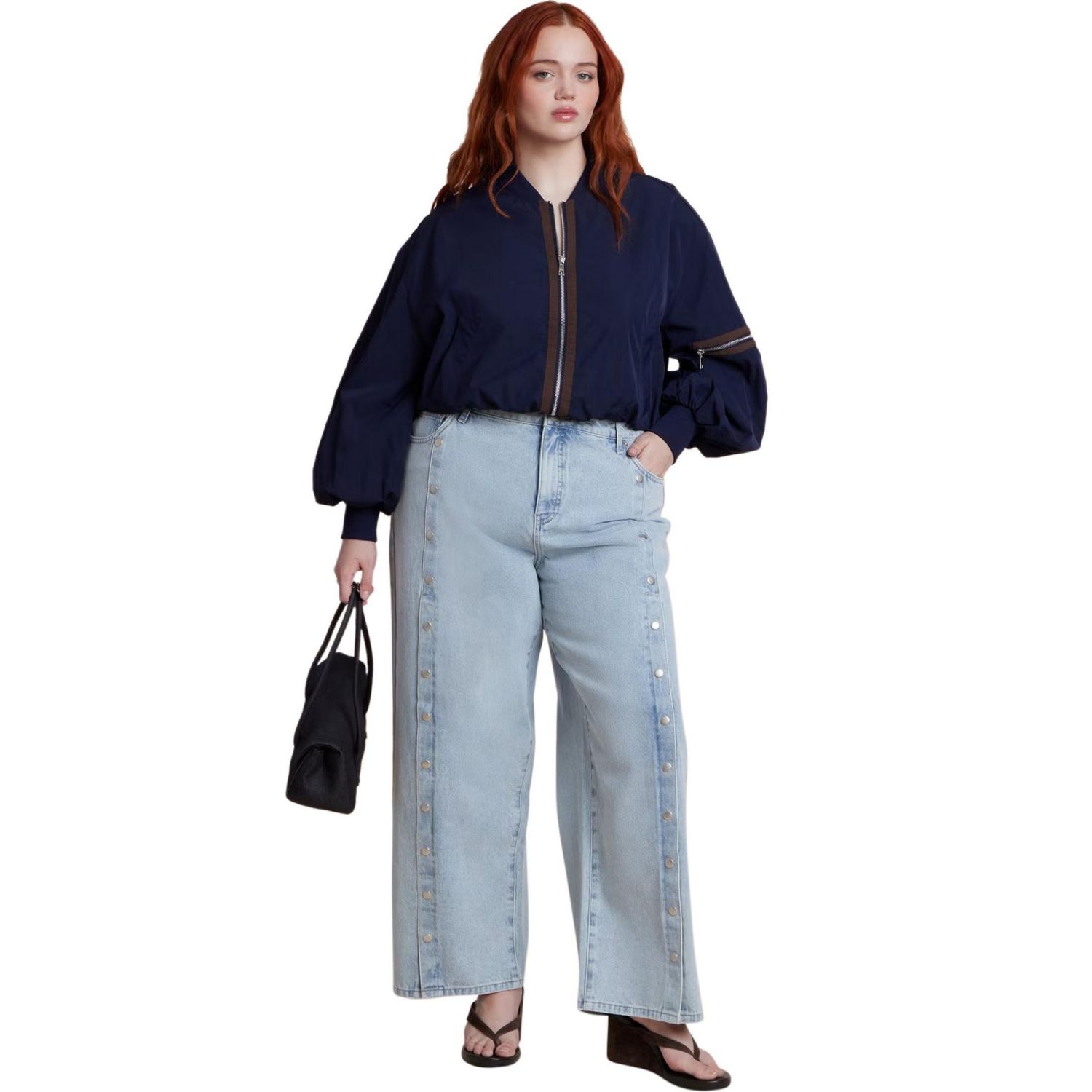 Women's Snap Front Midrise Jean