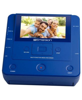 EMT-1200 Media Recorder with LCD Screen to Record Videos, Music, and Photos from Phone to DVD, USB, or Memory Card