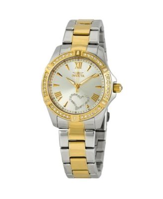 Women's 21418 Angel Quartz 3 Hand Silver Dial Watch