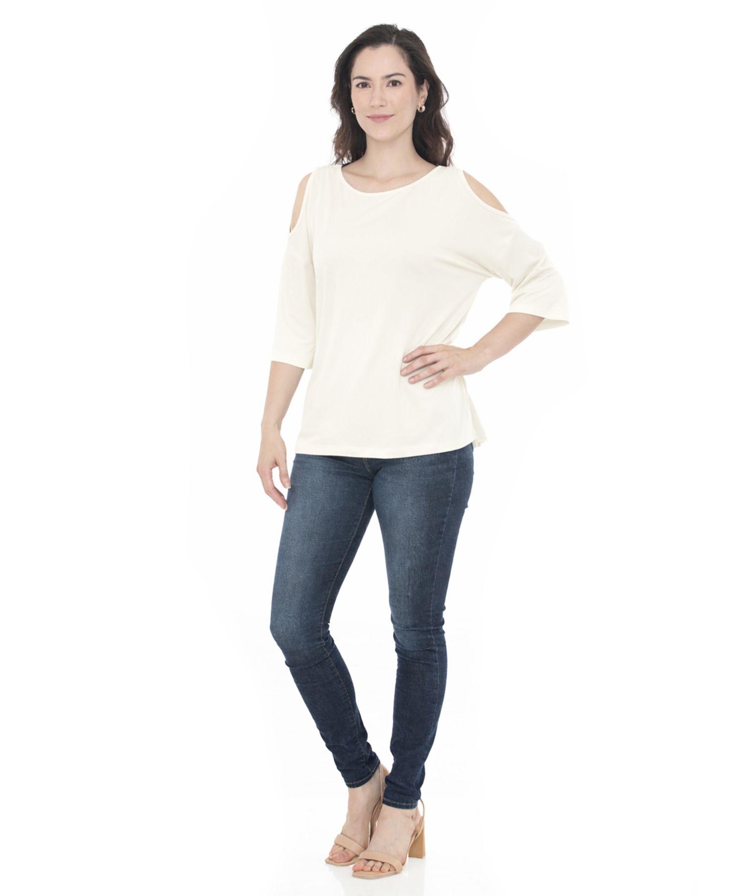 Women's Casual Cold Shoulder Pullover Top