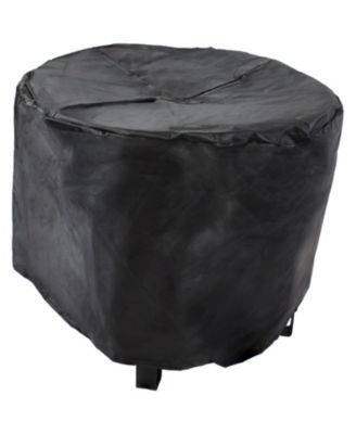 Cauldron-Style Outdoor Wood-Burning Steel Smokeless Fire Pit with Poker - 23"