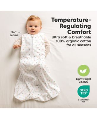 2-Pack Snooze Baby Sleep Sacks, Cotton Wearable Blanket, Soft Toddler Sleeping Bag, Smooth Zipper