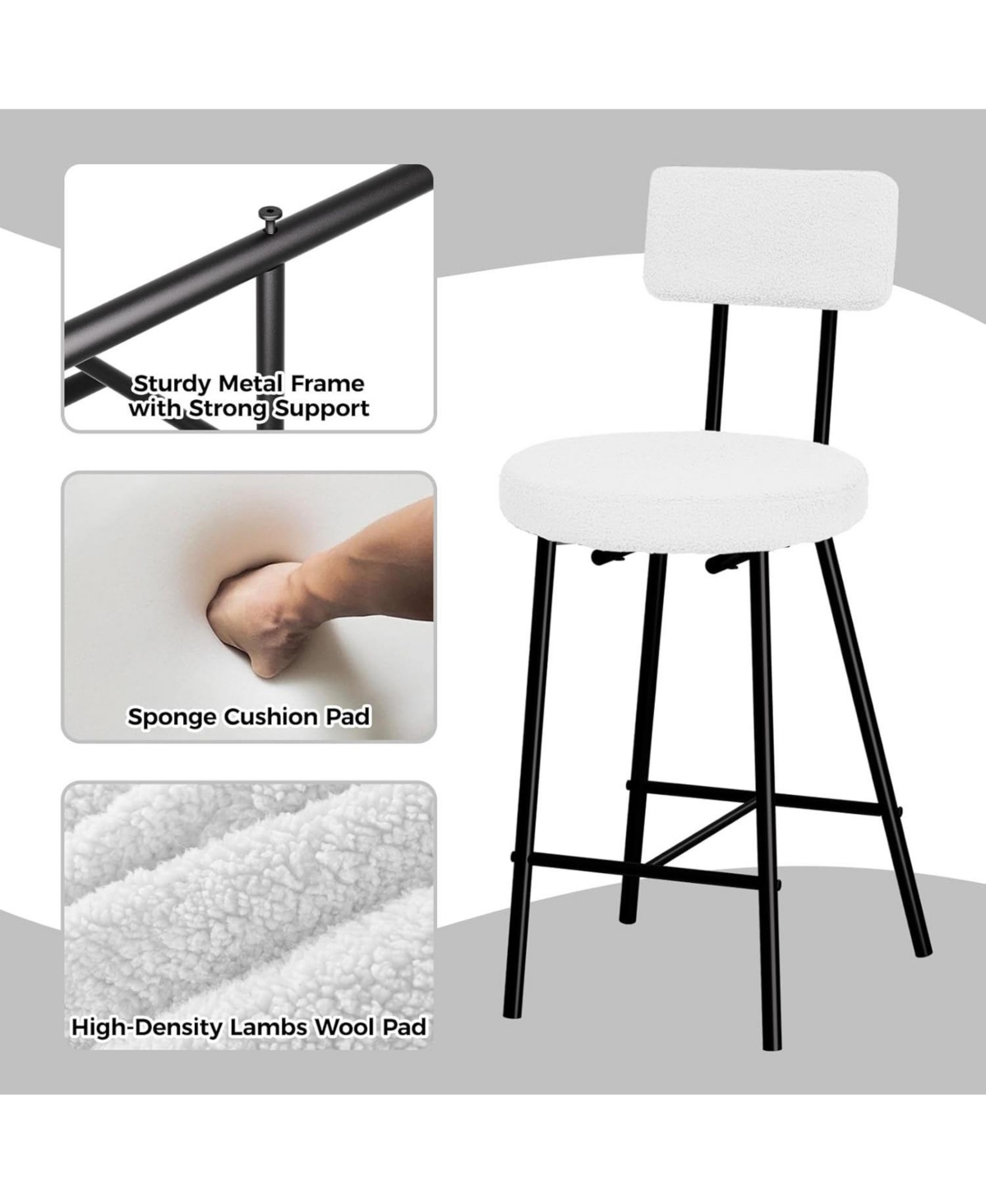 gaomon Dining Chair Modern Upholstered Bar Stools Set of