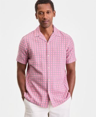 Men's Textured Yard Short-Sleeve Shirt