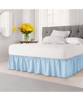 Ruffled Elastic Wrap Around Bedskirt 12 Inch Drop - Twin