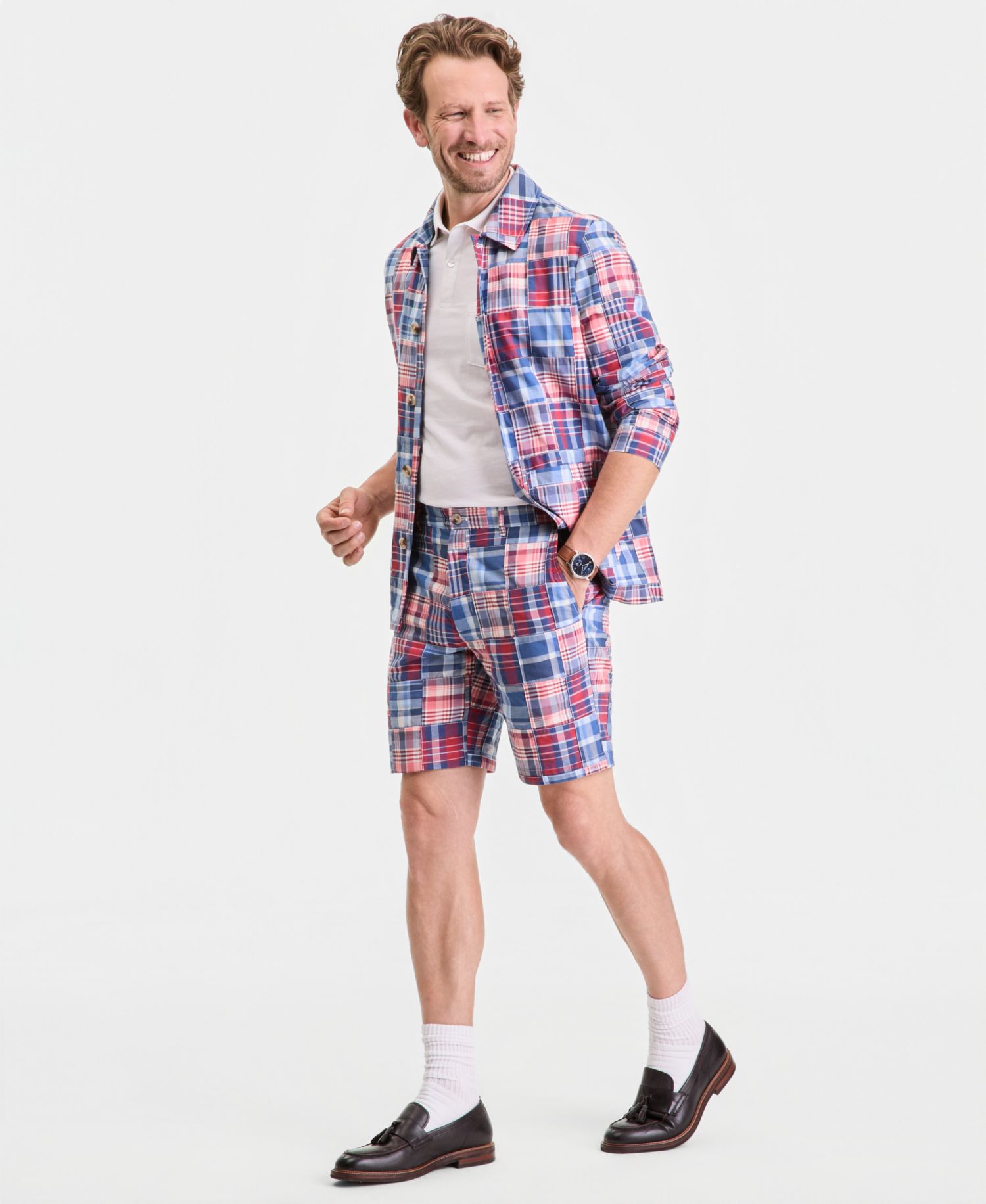 Men's Madras Shirt Jacket