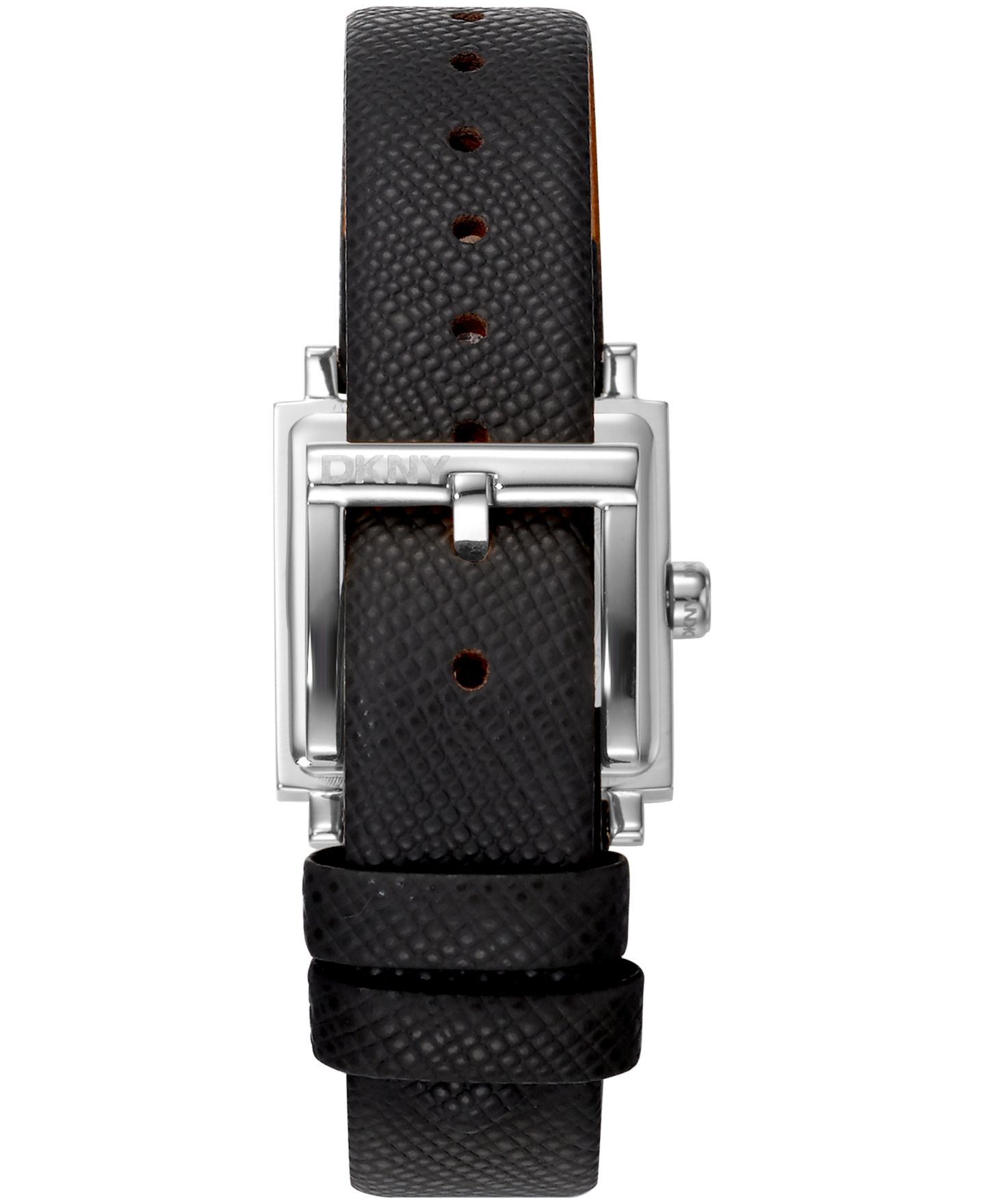Женские часы DKNY Milanese Quartz Black Leather Strap Watch 24x31mm — фото 2