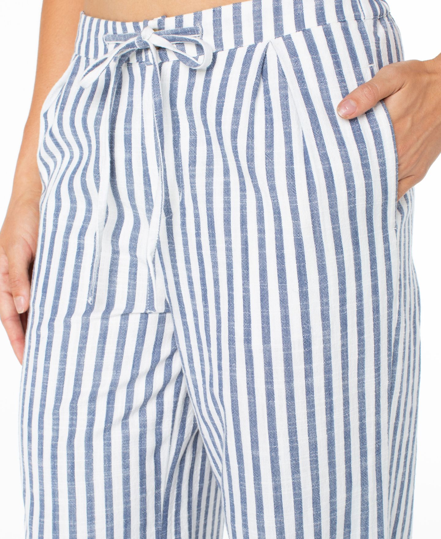 Женские брюки Roxy Mavericks Stripe Print Straight-Leg Trousers, цвет: Синий — фото 2