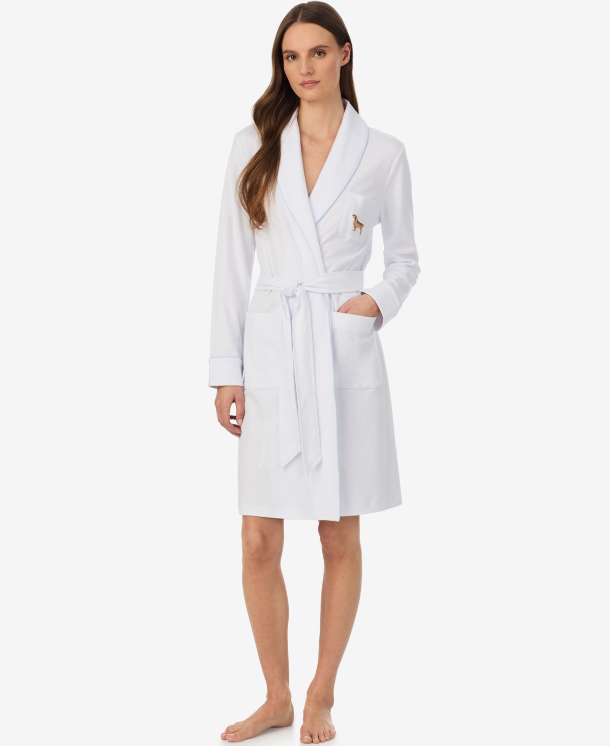 Женские Lauren Ralph Lauren Women's Long-Sleeve Shawl Collar Robe — фото 1