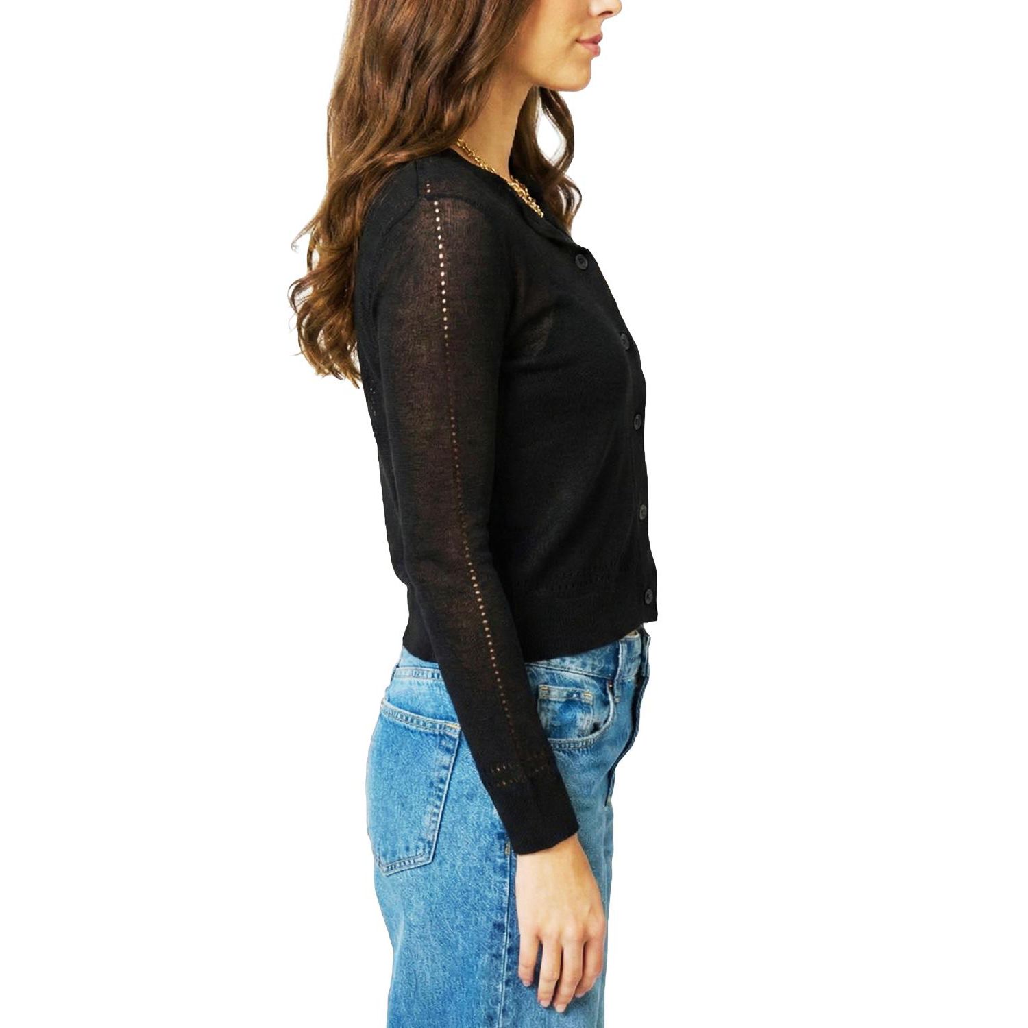 Women's Serena Sheer Pointelle Cardigan