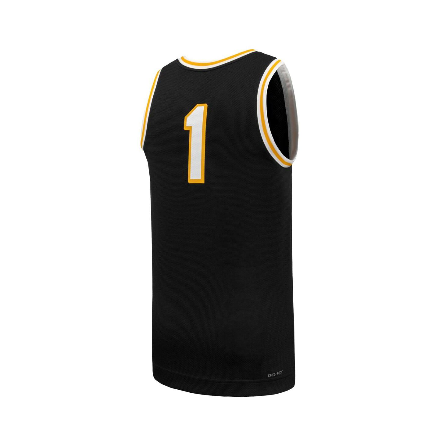 Мужской топ Nike 1 Black Missouri Tigers Replica Basketball Jersey — фото 3