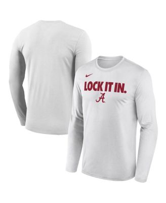 Men's White Alabama Crimson Tide 2026 On-Court Bench Long Sleeve T-Shirt
