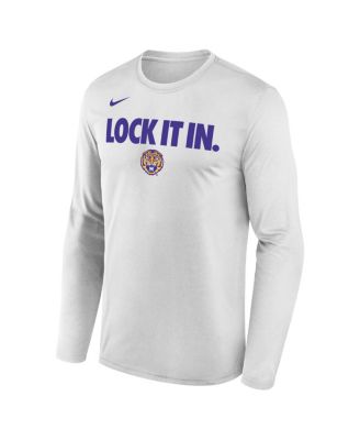 Men's White LSU Tigers 2026 On-Court Bench Long Sleeve T-Shirt