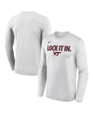 Men's White Virginia Tech Hokies 2026 On-Court Bench Long Sleeve T-Shirt