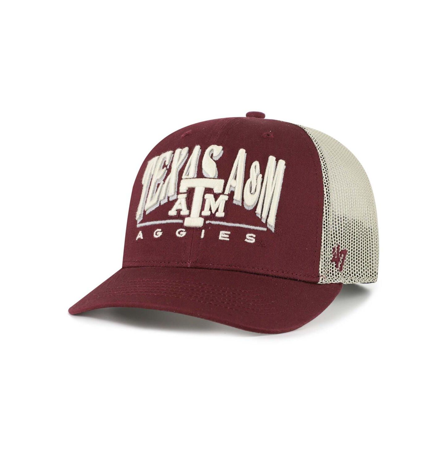 Мужская кепка '47 Brand Maroon Texas A&M Aggies Arid Adjustable Trucker Hat — фото 1