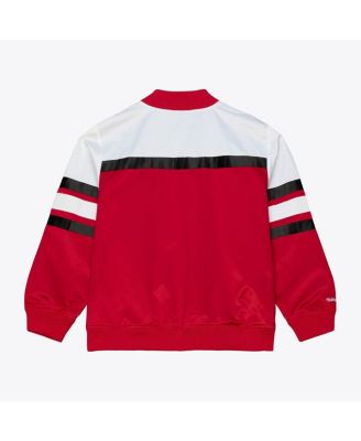 Men's Red Chicago Bulls Hardwood Classics Head Coach Lightweight Satin Full-Snap Jacket