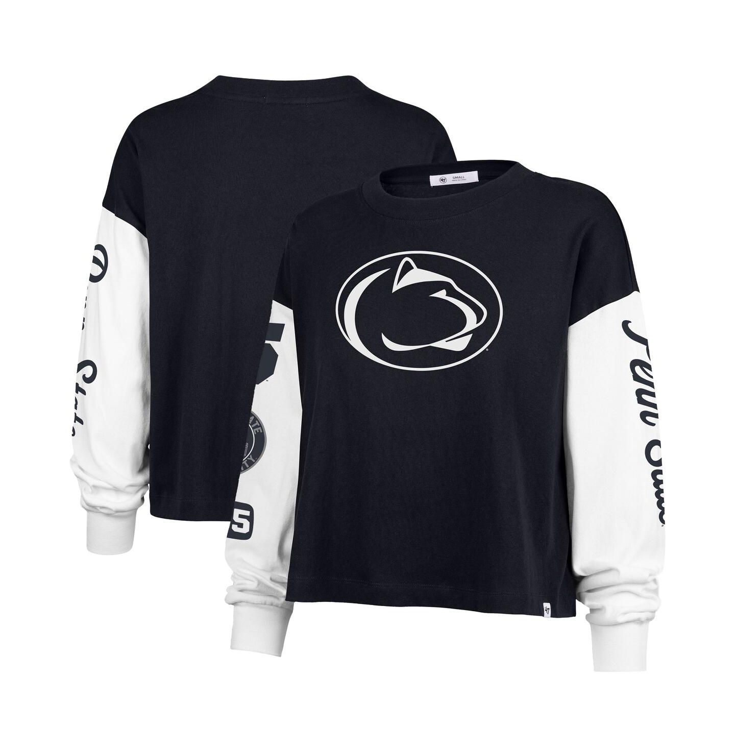 Женская футболка '47 Brand Navy Penn State Nittany Lions Sydney Long Sleeve — фото 1