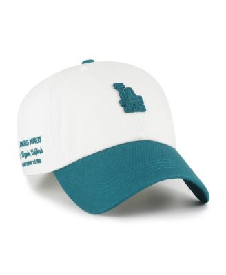 Men's White/Teal Los Angeles Dodgers Contemporary Tonal Clean Up Adjustable Hat