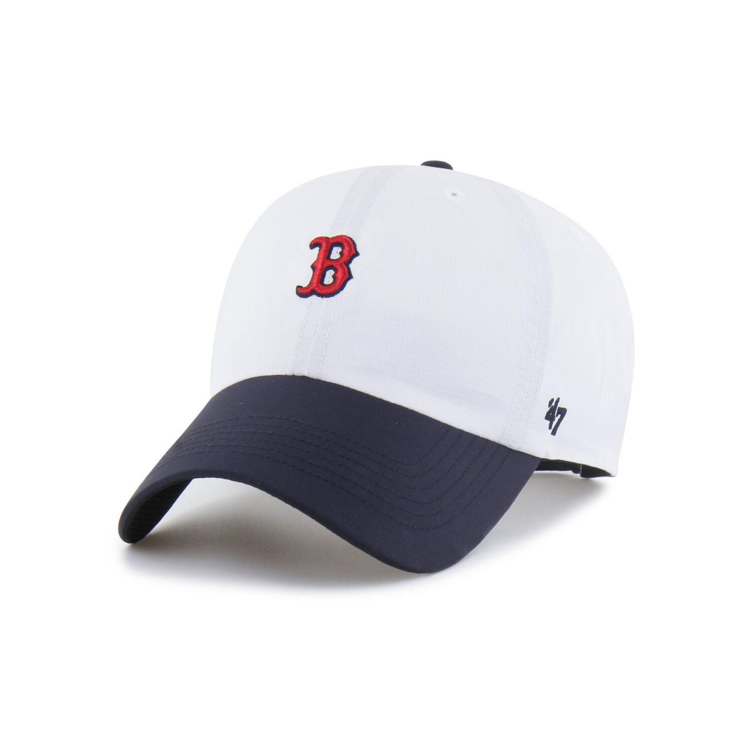 Men's White/Navy Boston Red Sox Vista Mini Clean Up Brrr Adjustable Hat