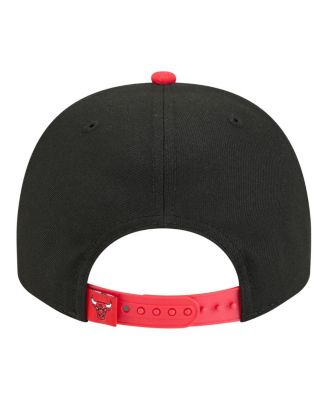 Men's Black Chicago Bulls Injection Cartoon Logo A-Frame 9FIFTY Adjustable Hat