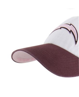 Men's and Women's Stone/Burgundy Los Angeles Chargers Love Letter Clean Up Adjustable Hat