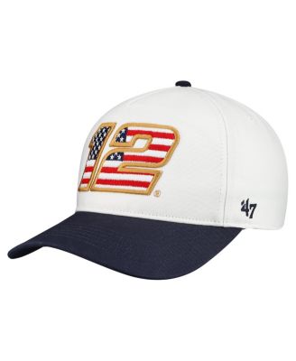Men's White Ryan Blaney Flag Fill Two-Tone Team Adjustable Hitch Hat