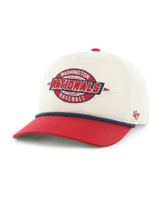 Big Boys and Girls Natural/Red Washington Nationals Frame Out Hitch Adjustable Hat