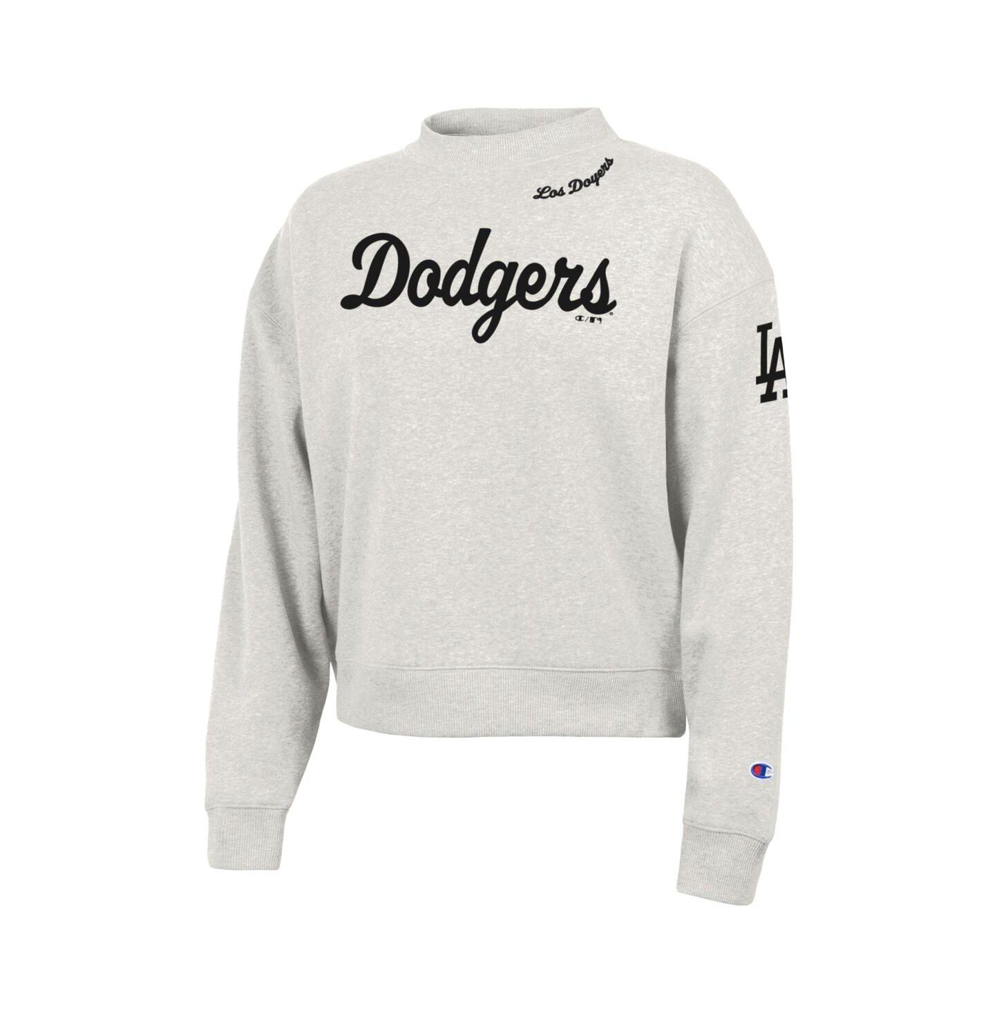 Женский свитшот Champion Stone Los Angeles Dodgers Triumph Tri-Blend — фото 2