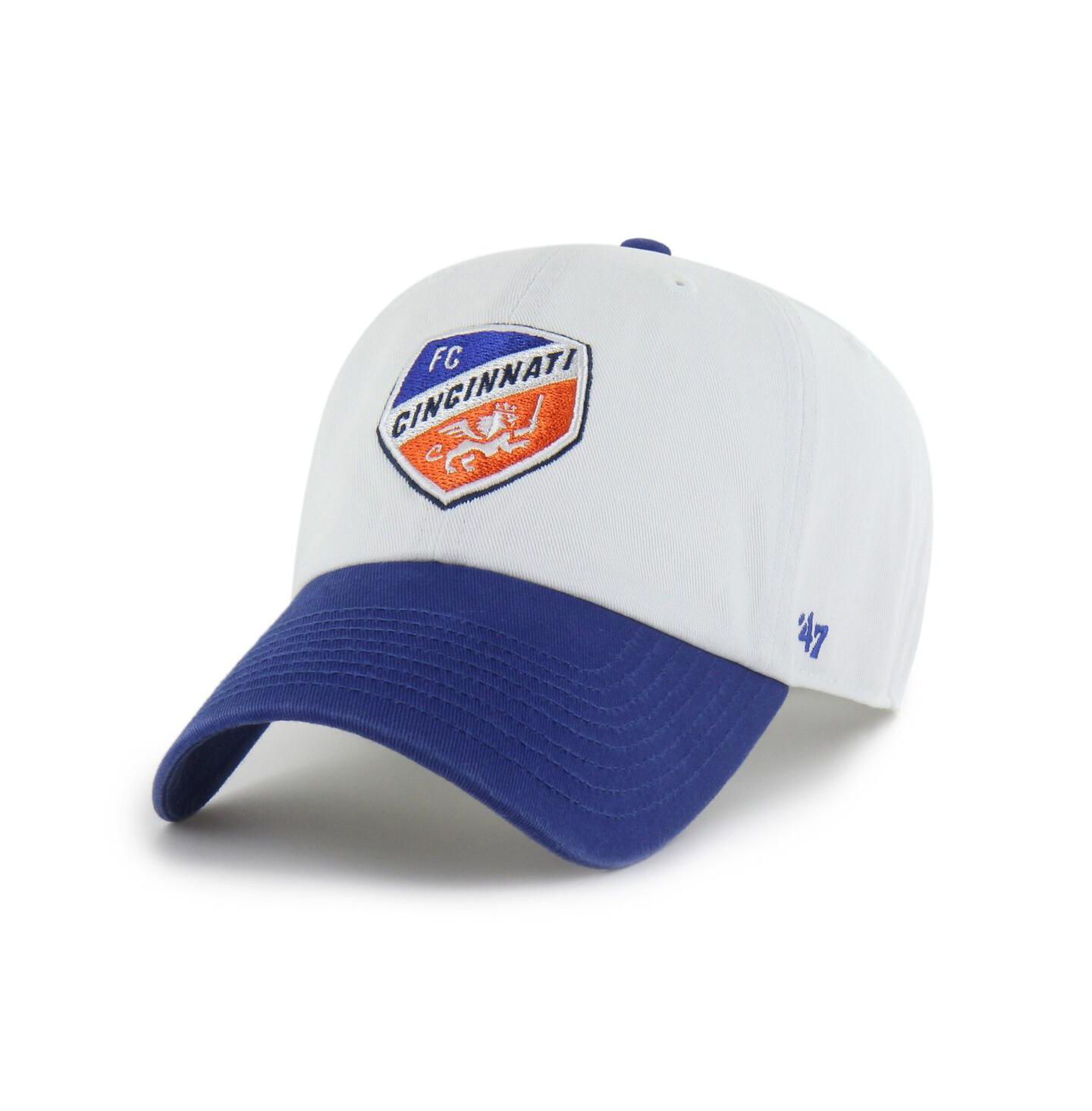Мужская кепка '47 Brand White FC Cincinnati Two-Tone Clean Up Adjustable Hat — фото 1