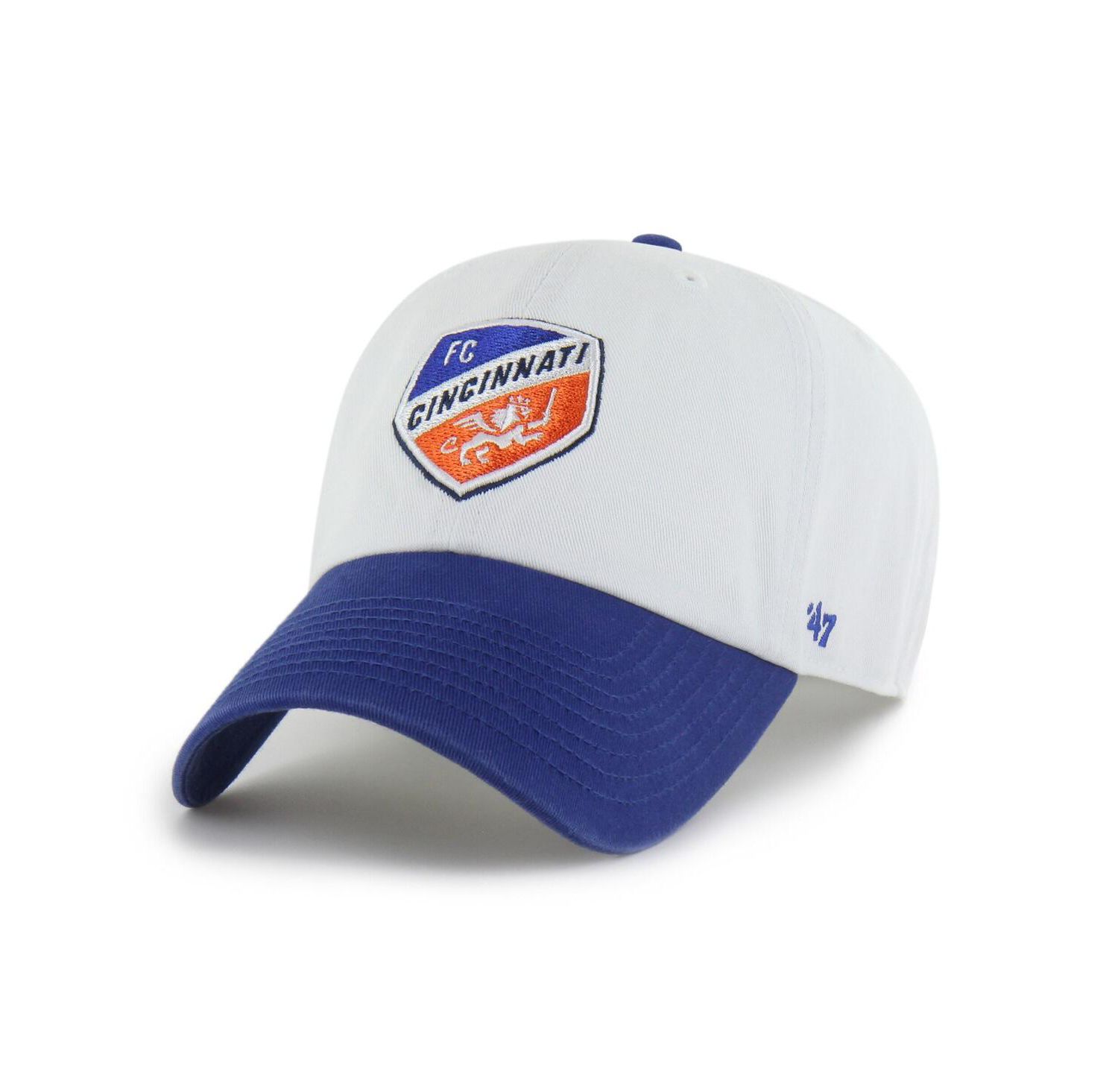 Men's White FC Cincinnati Two-Tone Clean Up Adjustable Hat