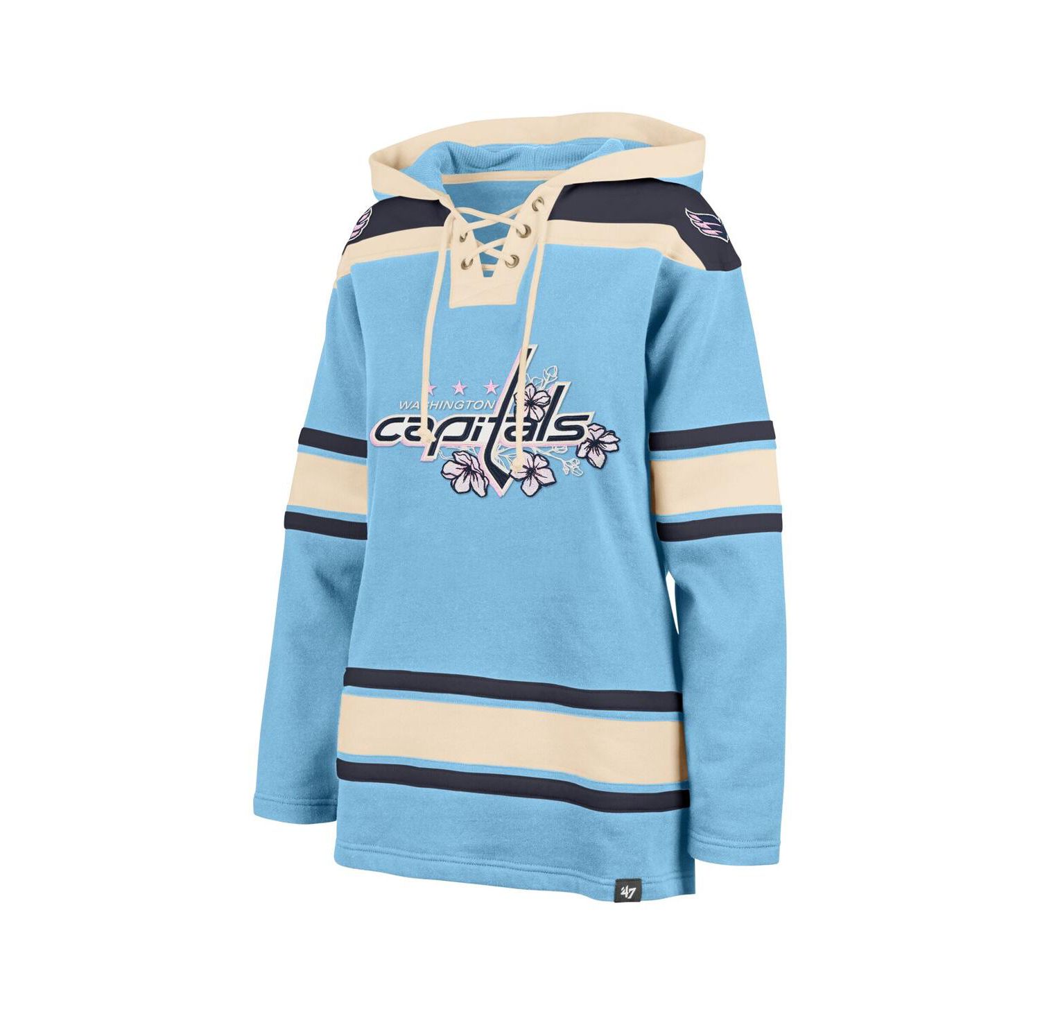 Women's Light Blue Washington Capitals Superior Lacer Pullover Hoodie