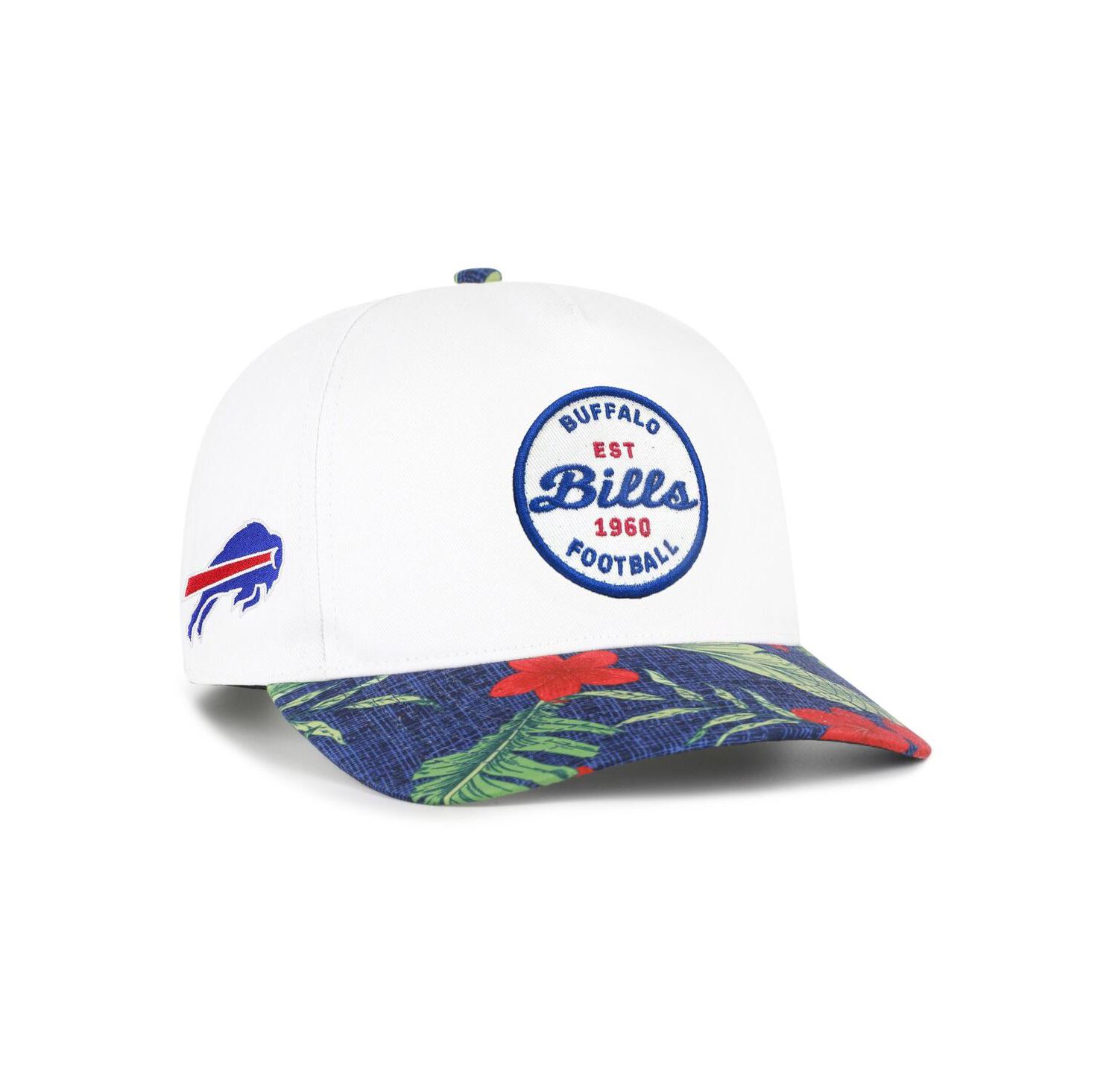 Men's White/Royal Buffalo Bills Beach Side Hitch Adjustable Hat