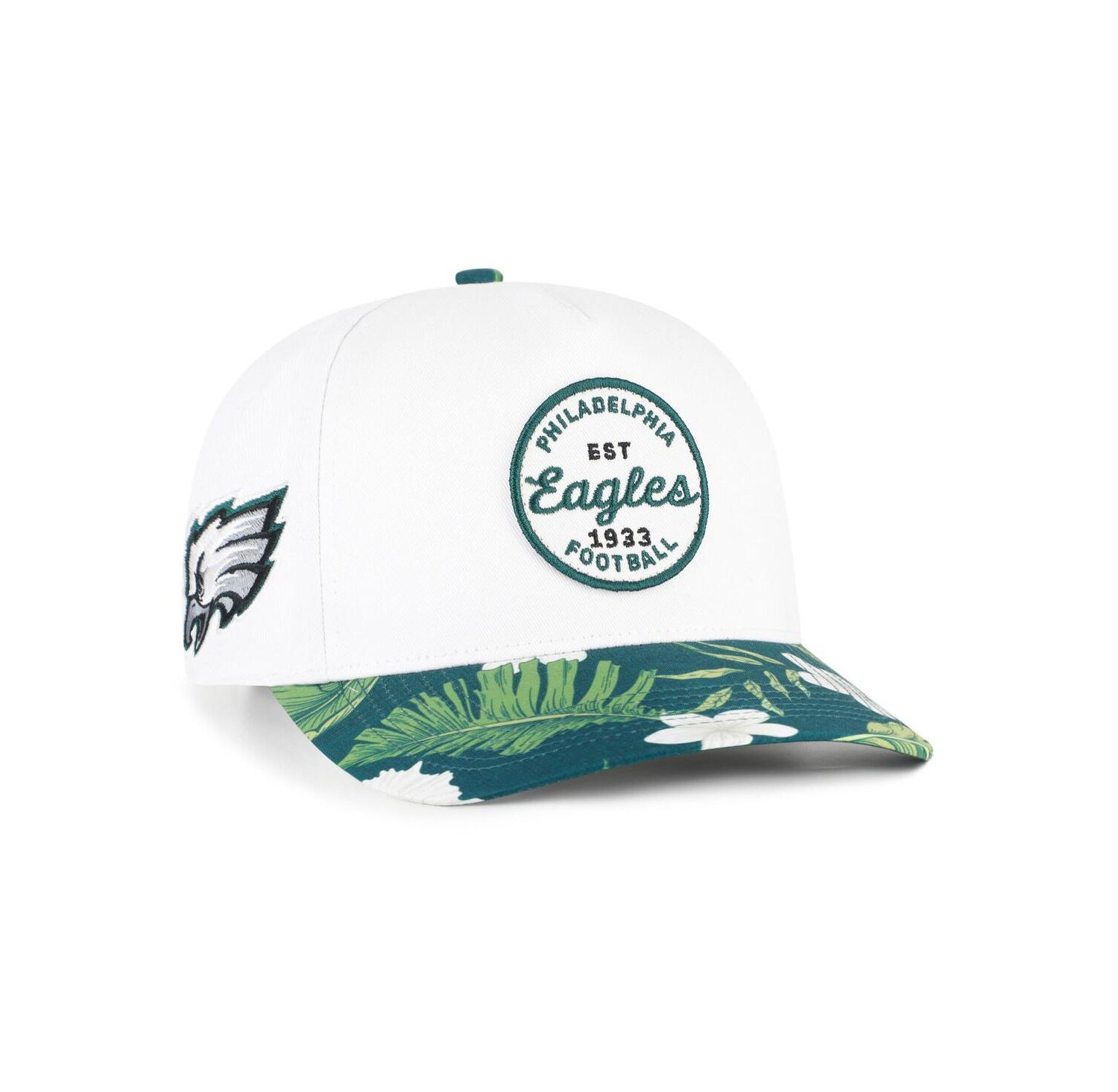 Men's White/Midnight Green Philadelphia Eagles Beach Side Hitch Adjustable Hat