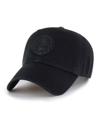 Men's Philadelphia 76ers Black on Black Clean Up Adjustable Hat