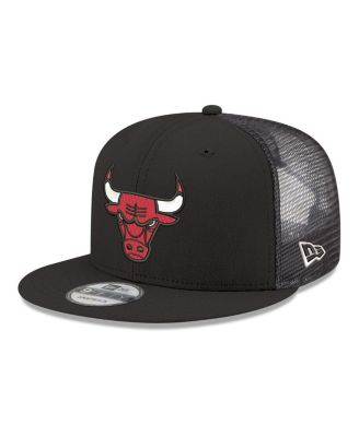 Men's Black Chicago Bulls Core Logo Meshback 9FIFTY Snapback Hat