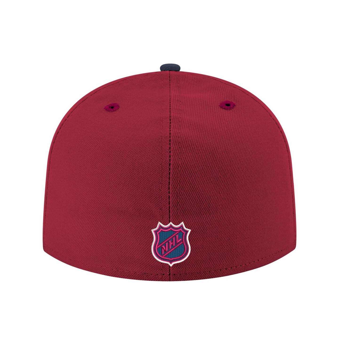 Мужская кепка New Era Burgundy Colorado Avalanche Core Logo Two-Tone 59FIFTY Fitted Hat — фото 4