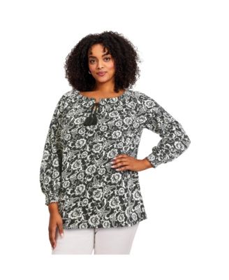 Plus Size Ombre Print Women's Top