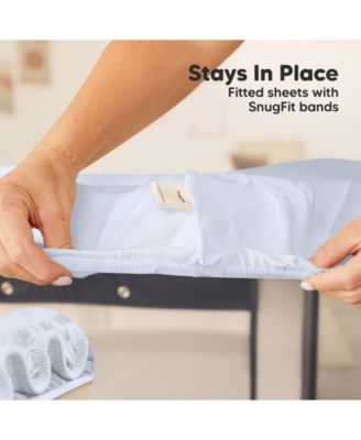 Mini Crib Sheets for Baby Girls, Boys, 2-Pack Soothe Pack and Play Sheets Fitted, Pack N Play Mattress Sheet