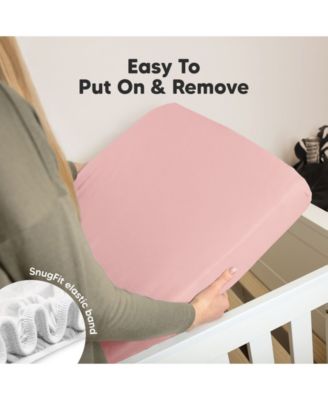 Mini Crib Sheets for Baby Girls, Boys, 2-Pack Soothe Pack and Play Sheets Fitted, Pack N Play Mattress Sheet