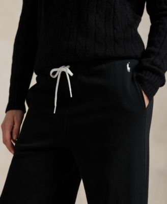 Women's Drawstring Fleece Wide-Leg Sweatpant