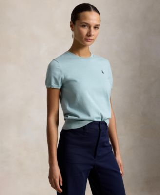 Women's Short-Sleeve Crew Neck Sweater