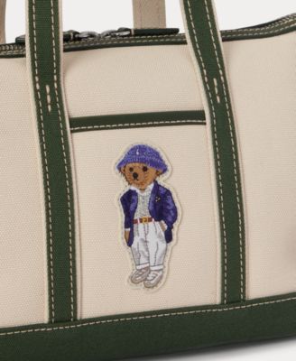 Women's Bear Canvas Mini Shopper Tote