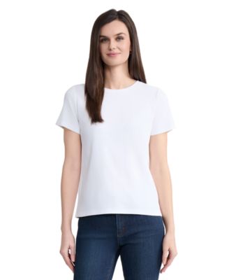 Women's Short-Sleeve Pull-On Cotton T-Shirt