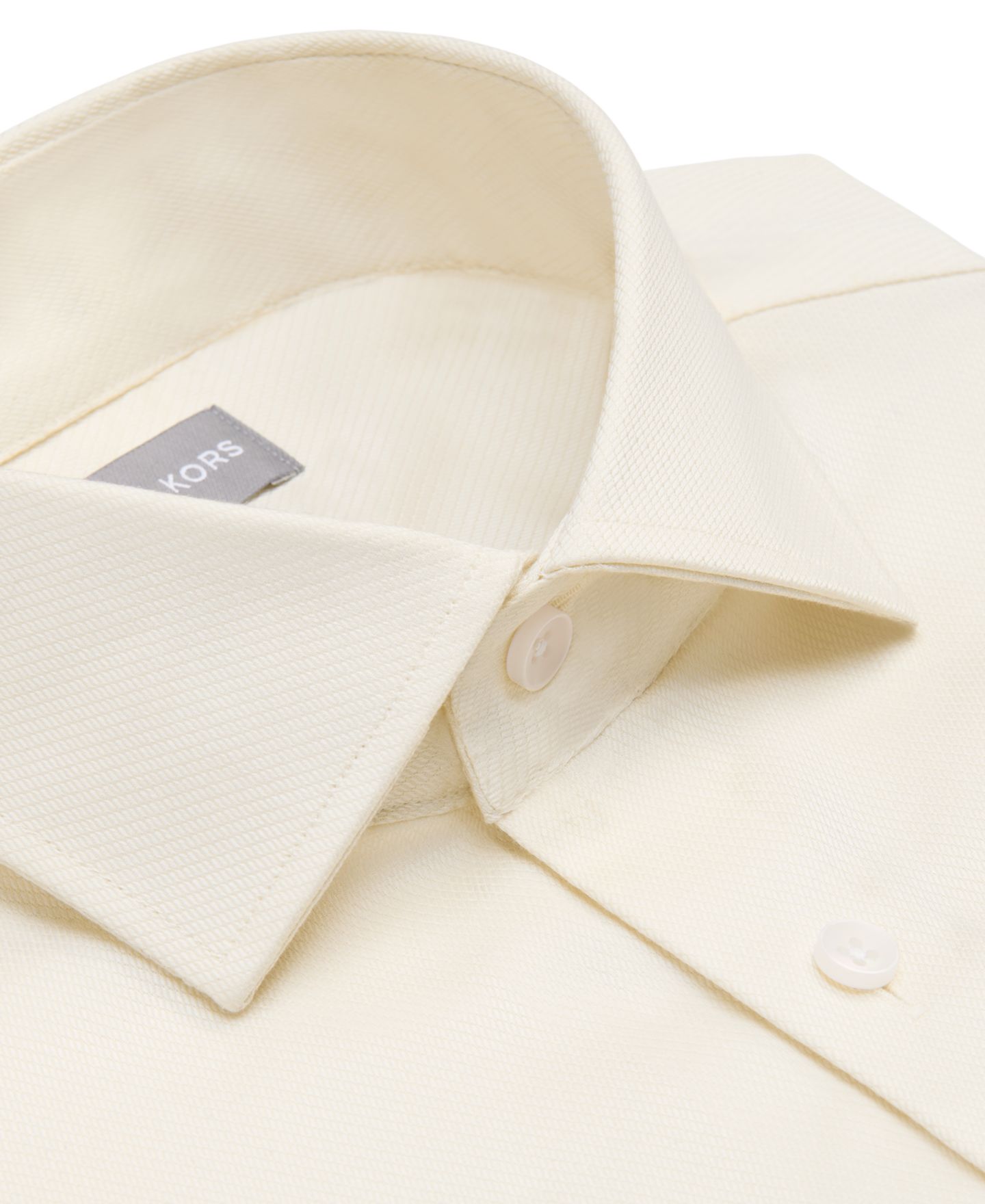 Мужская рубашка Michael Kors Passport Slim-Fit Dress Shirt, цвет: Экрю — фото 5