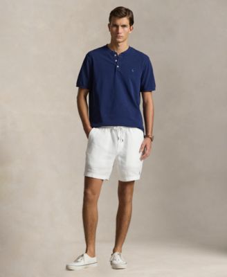 Men's Featherweight Mesh Henley Polo Shirt thumbnail 2