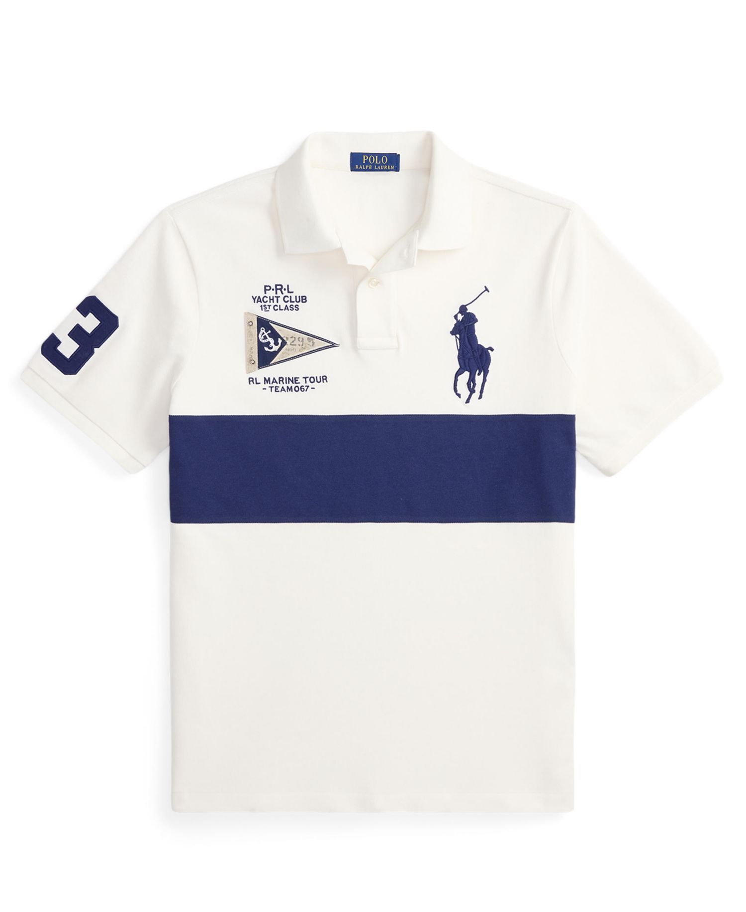 Men's Custom Slim-Fit Big Pony Mesh Polo Shirt